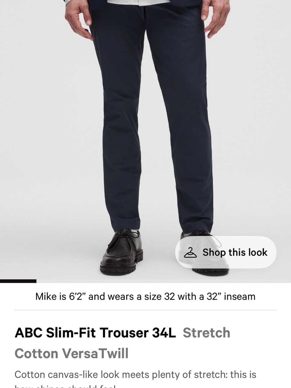 Lululemon- ABC Slim Fit Trouser -Navy - NWT